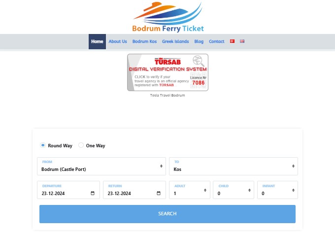 Buy Bodrum Kos Ferry Tickets Online